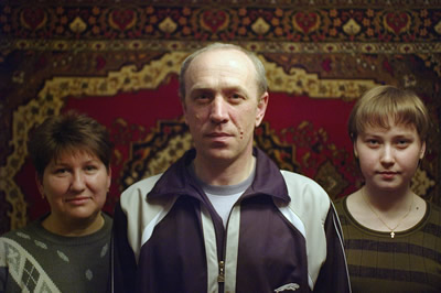 Vladimir Filatov with wife and dauther